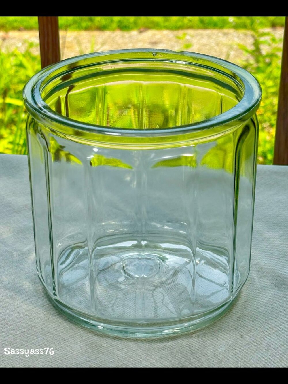 🆕VTG▪️8 Inch Tall Apothecary Style Paneled Clear Glass Storage Jar - Picture 2 of 6